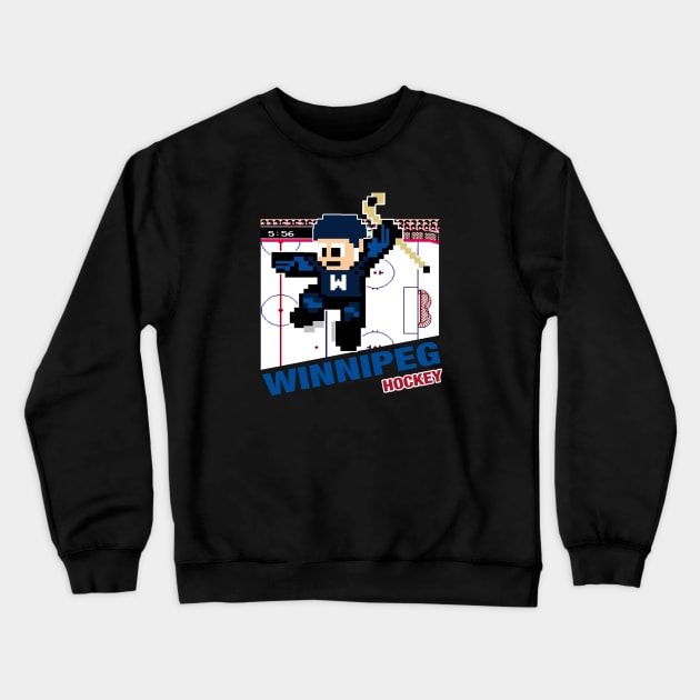 Winnipeg Hockey 8 bit cartridge design Crewneck Sweatshirt by MulletHappens